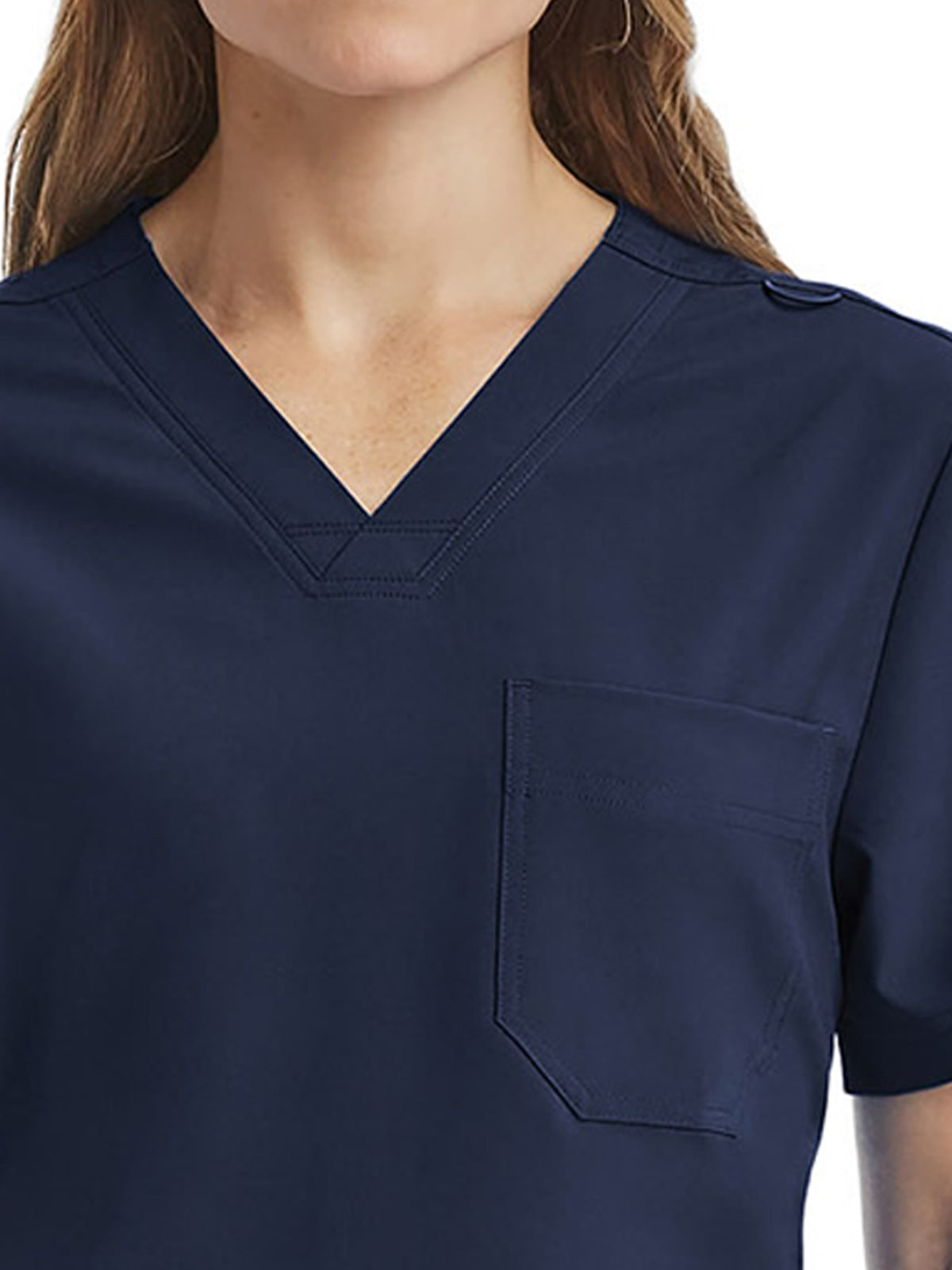Unisex Three-Pocket V-Neck Top - SJ503 - Navy