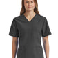 Unisex Three-Pocket V-Neck Top - SJ503 - Pewter