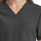 Unisex Three-Pocket V-Neck Top - SJ503 - Pewter
