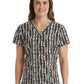 Women's Two-Pocket V-Neck Print Top - SJP1 - Aspen Tree