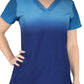 Women's Two-Pocket V-Neck Print Top - SJP1 - Under The Sea