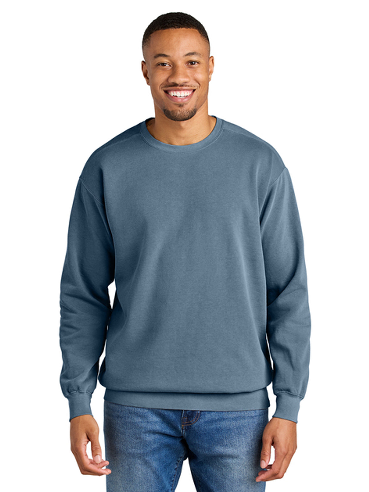 Men's Pocketless Crewneck Sweatshirt - 1566 - Blue Jean