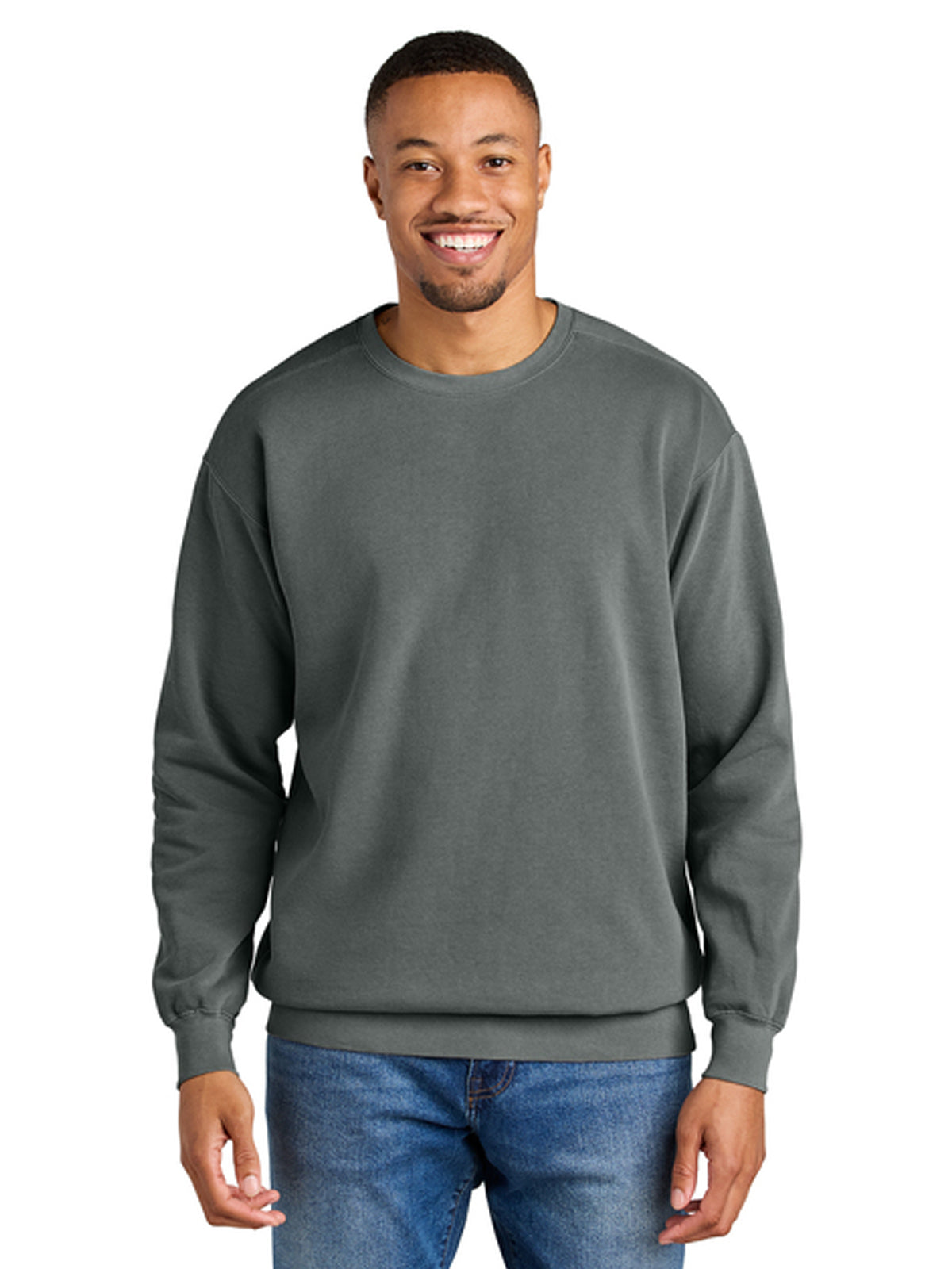 Men's Pocketless Crewneck Sweatshirt - 1566 - Grey