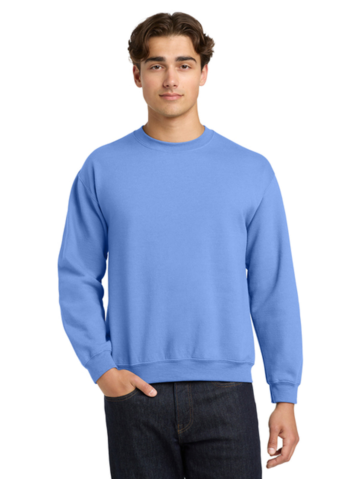 Men's Pocketless Crewneck Sweatshirt - 18000 - Carolina Blue
