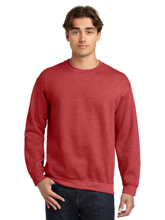 Men's Pocketless Crewneck Sweatshirt - 18000 - Heather Scarlet Red