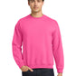 Men's Pocketless Crewneck Sweatshirt - 18000 - Safety Pink