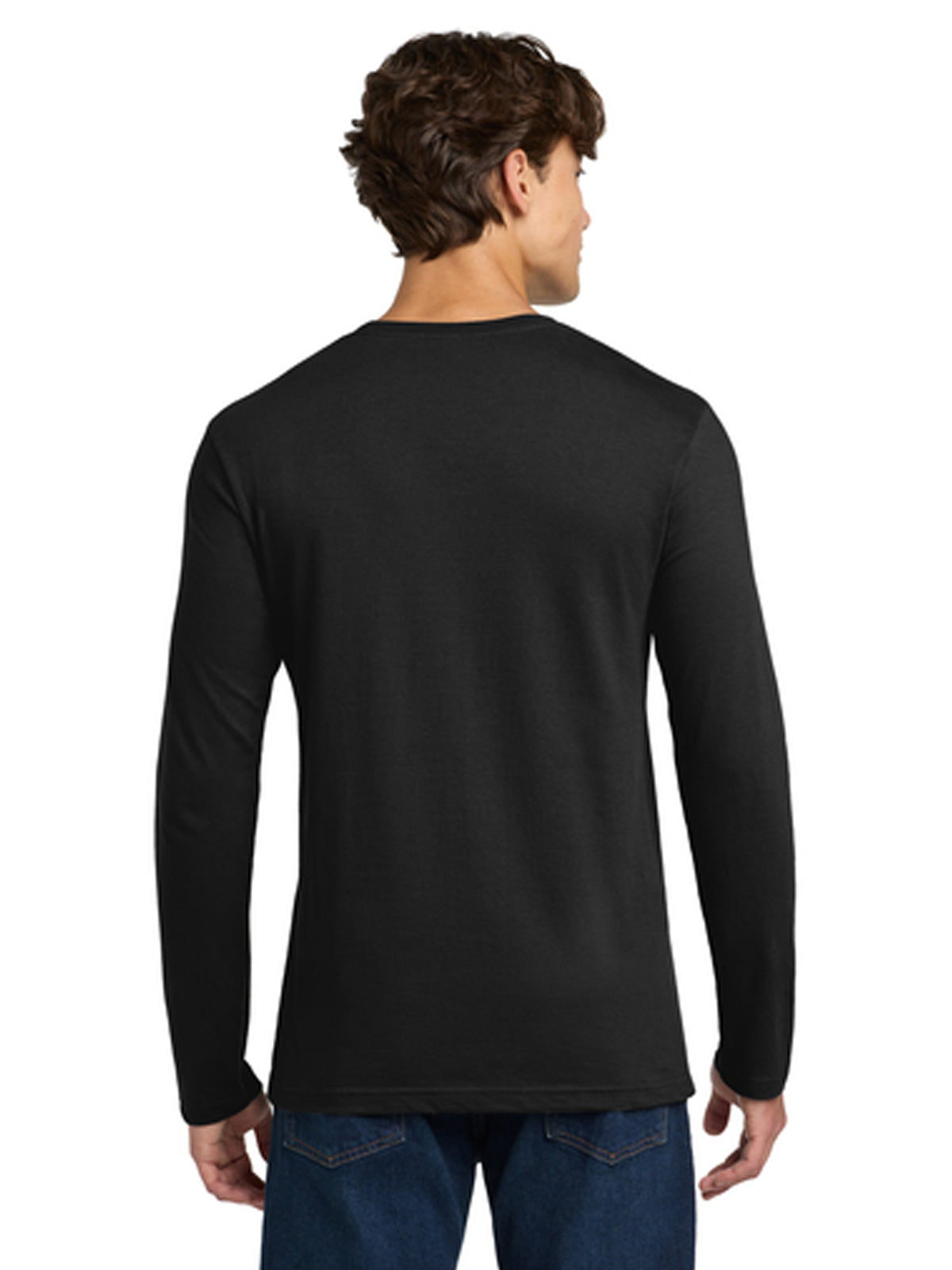 Men's Pocketless Long Sleeve T-Shirt - 64400 - Black