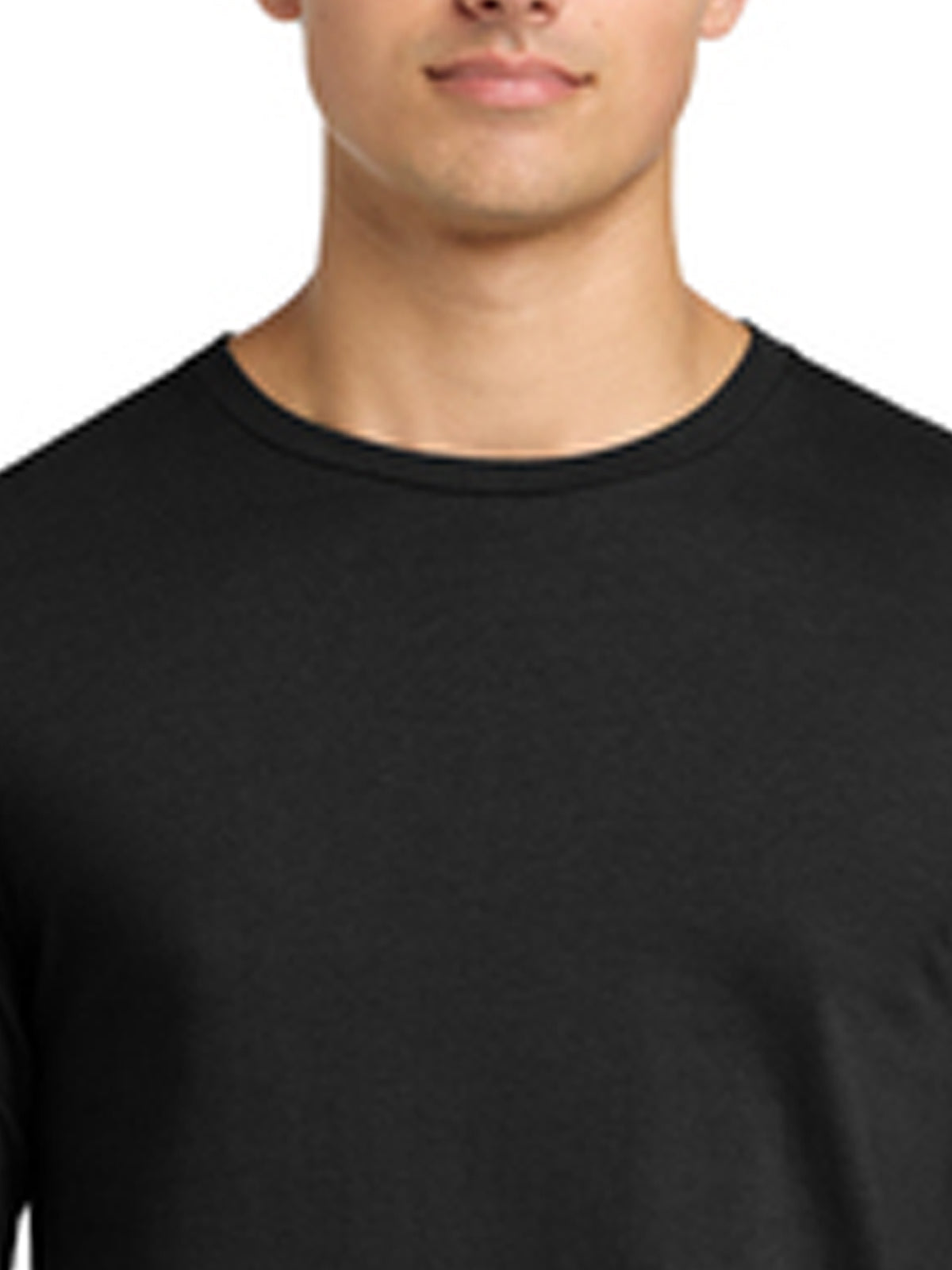 Men's Pocketless Long Sleeve T-Shirt - 64400 - Black