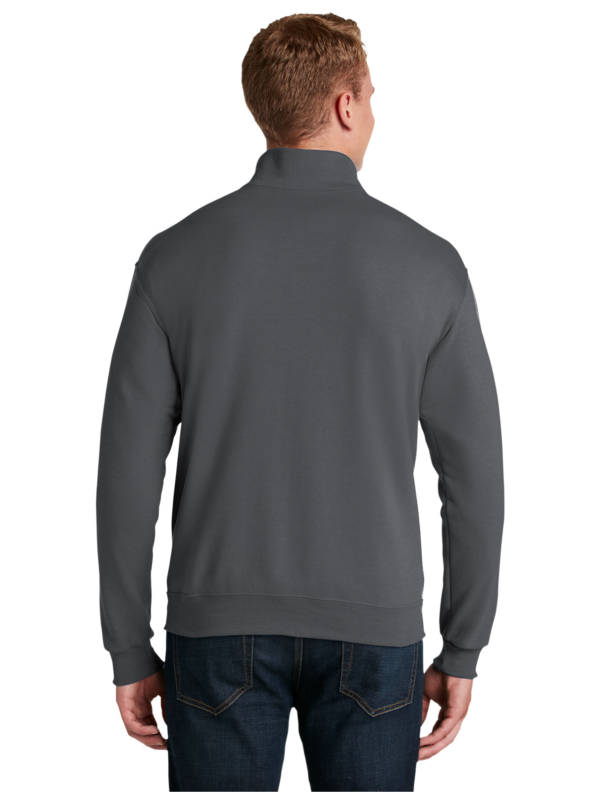 Men's Cadet Collar Sweatshirt - 995M - Charcoal Grey