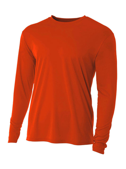 Men's Pocketless Cooling Performance Long Sleeve Tee - A4N3165 - Athletic Orange