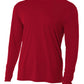Men's Pocketless Cooling Performance Long Sleeve Tee - A4N3165 - Cardinal