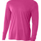 Men's Pocketless Cooling Performance Long Sleeve Tee - A4N3165 - Fuchsia