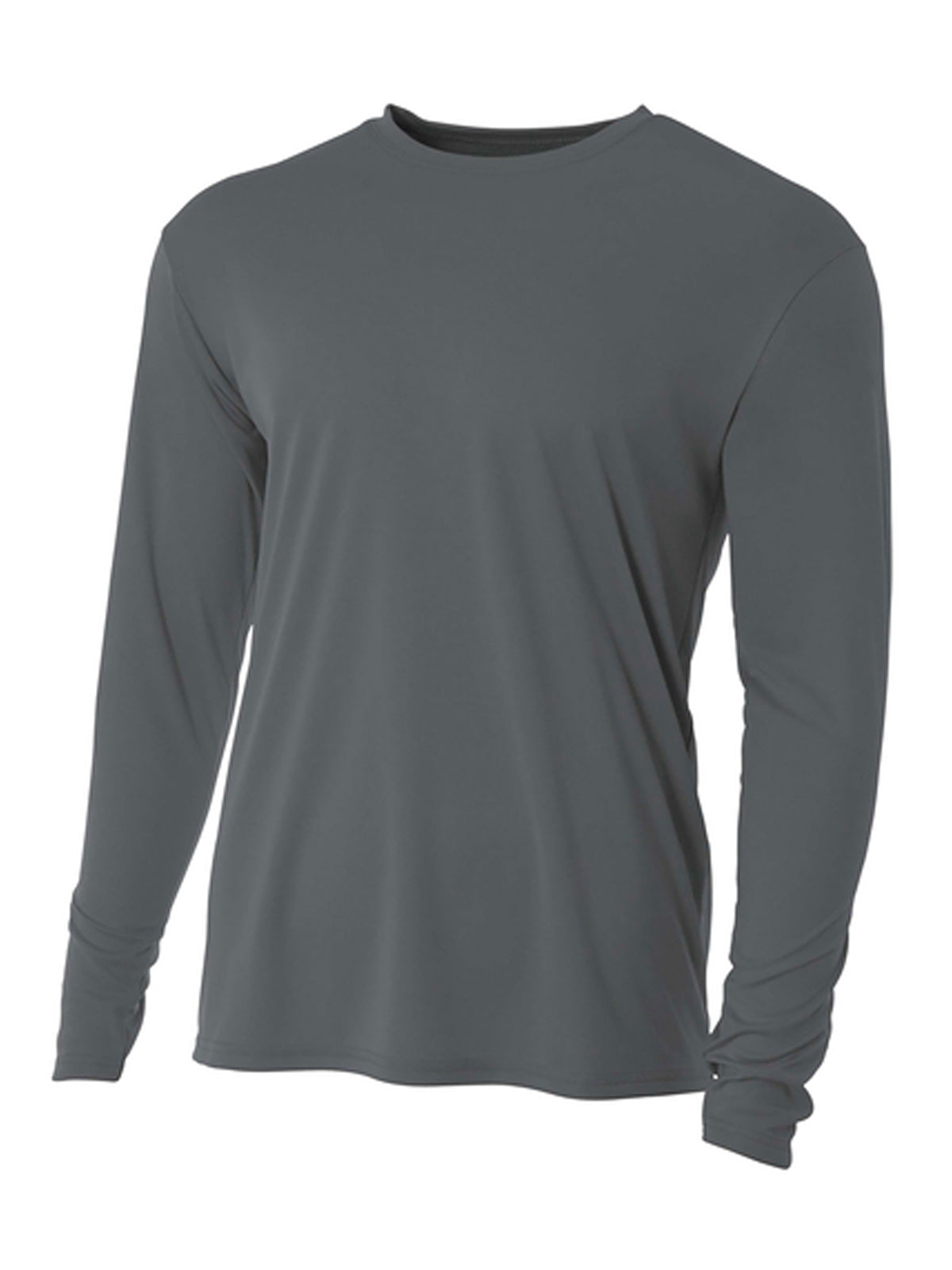Men's Pocketless Cooling Performance Long Sleeve Tee - A4N3165 - Graphite