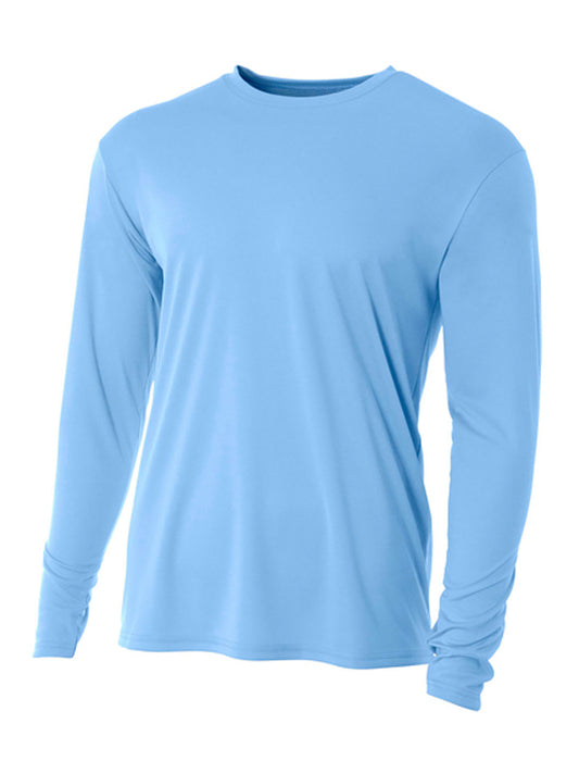 Men's Pocketless Cooling Performance Long Sleeve Tee - A4N3165 - Light Blue