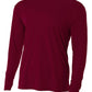 Men's Pocketless Cooling Performance Long Sleeve Tee - A4N3165 - Maroon