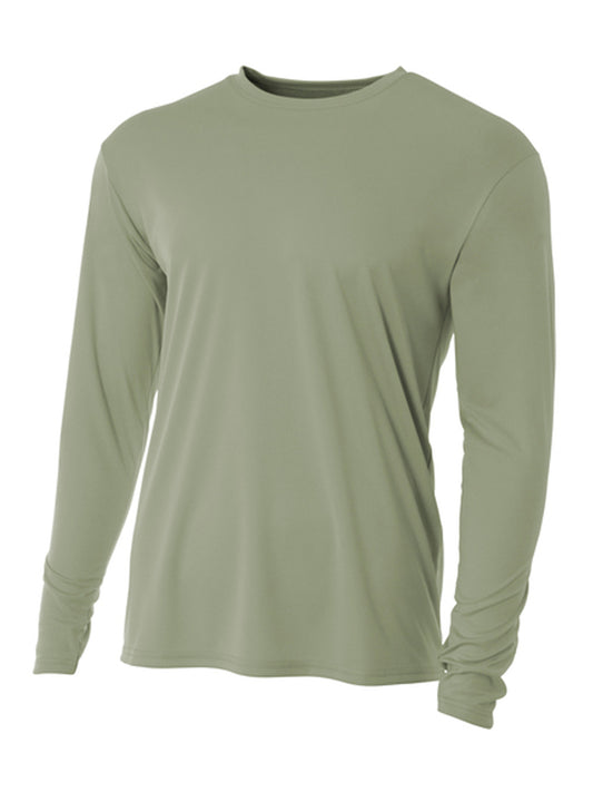 Men's Pocketless Cooling Performance Long Sleeve Tee - A4N3165 - Olive