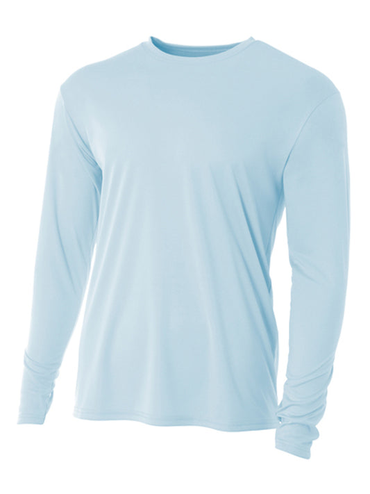Men's Pocketless Cooling Performance Long Sleeve Tee - A4N3165 - Pastel Blue