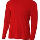 Men's Pocketless Cooling Performance Long Sleeve Tee - A4N3165 - Scarlet