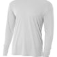 Men's Pocketless Cooling Performance Long Sleeve Tee - A4N3165 - Silver