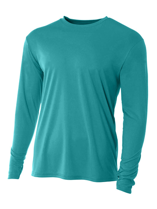 Men's Pocketless Cooling Performance Long Sleeve Tee - A4N3165 - Teal