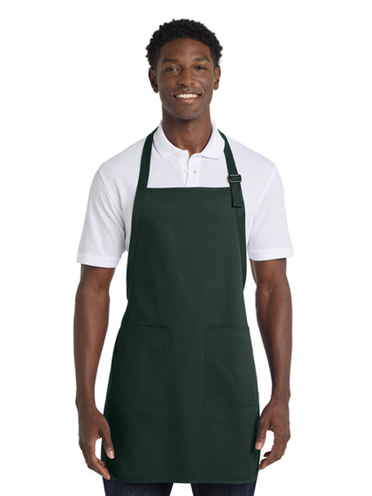 Unisex 2-Pocket Full-Length Apron - A500 - Hunter