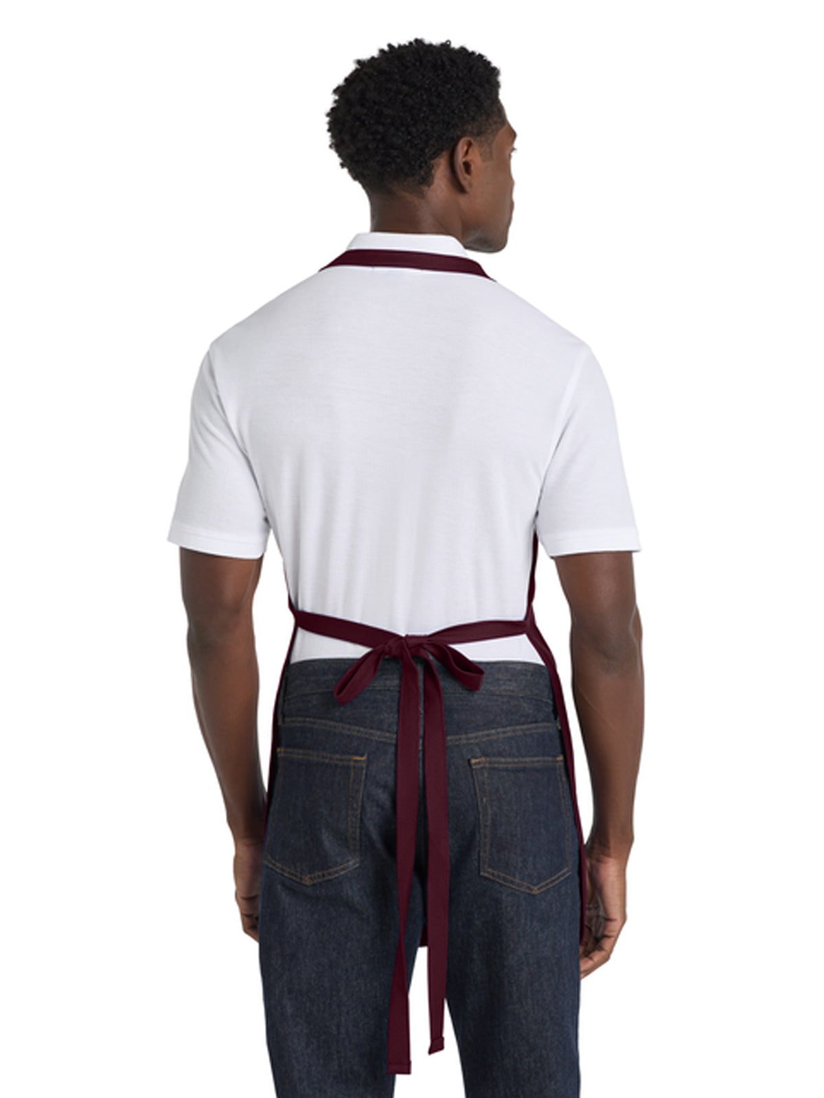 Unisex 2-Pocket Full-Length Apron - A500 - Maroon