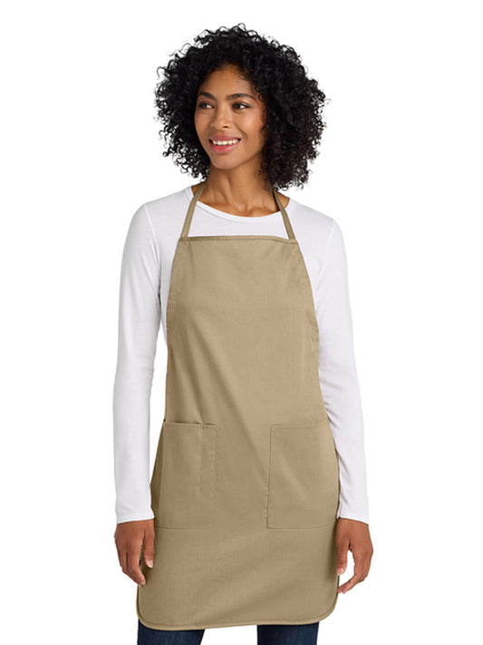 Women's Three-Pocket Full-Length Apron - A520 - Khaki