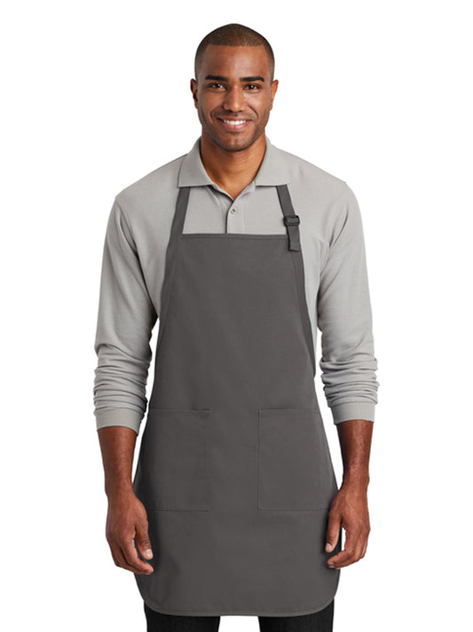 Unisex 2-Pocket Full-Length Bib Apron - A600 - Charcoal
