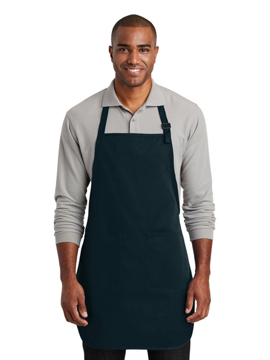 Unisex 2-Pocket Full-Length Bib Apron - A600 - Navy