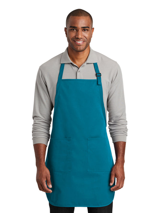 Unisex 2-Pocket Full-Length Bib Apron - A600 - Sapphire