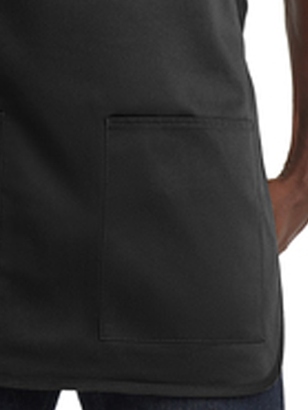 Unisex 2-Pocket Medium-Length Bib Apron - A601 - Black
