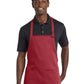 Unisex 2-Pocket Medium-Length Bib Apron - A601 - Red