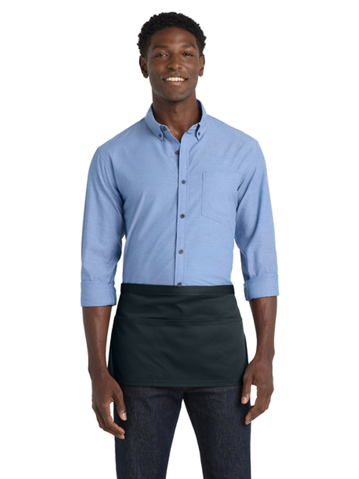 Unisex 3-Pocket Waist Apron - A602 - Navy