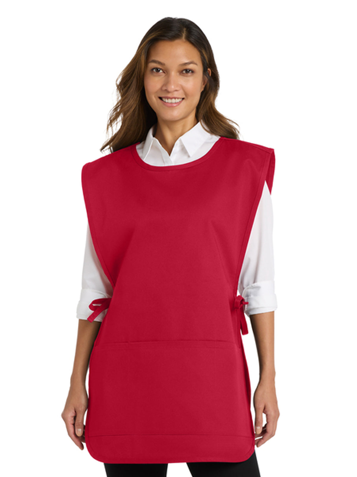 Unisex 3-Pocket Stain Release Apron - A705 - Red