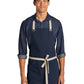 Unisex 2-Pocket Canvas Full-Length Apron - A815 - River Blue Navy/ Stone