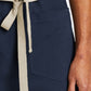 Unisex 2-Pocket Canvas Full-Length Apron - A815 - River Blue Navy/ Stone