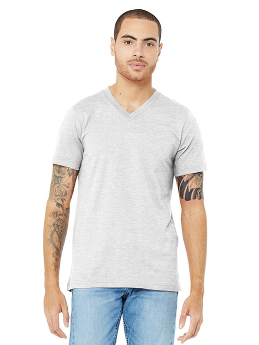 Unisex Pocketless V-Neck Tee - BC3005 - Ash