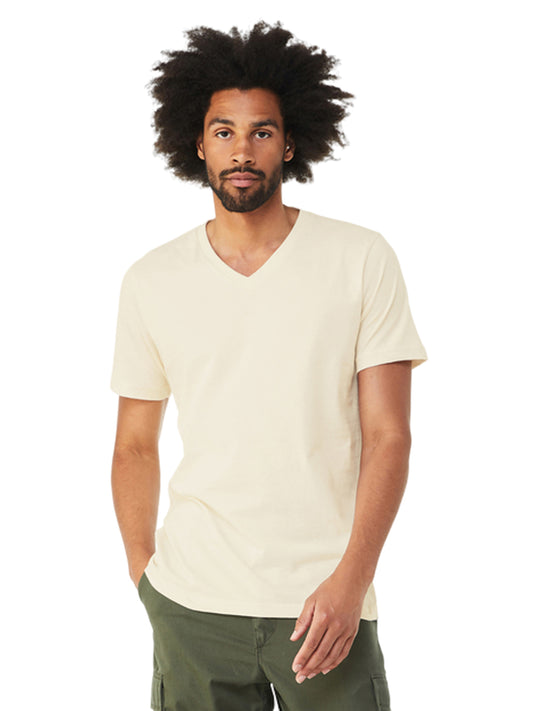 Unisex Pocketless V-Neck Tee - BC3005 - Natural