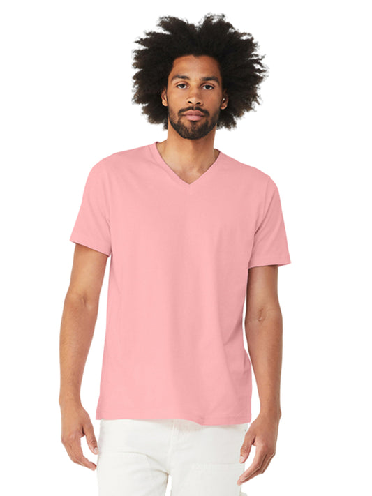 Unisex Pocketless V-Neck Tee - BC3005 - Pink