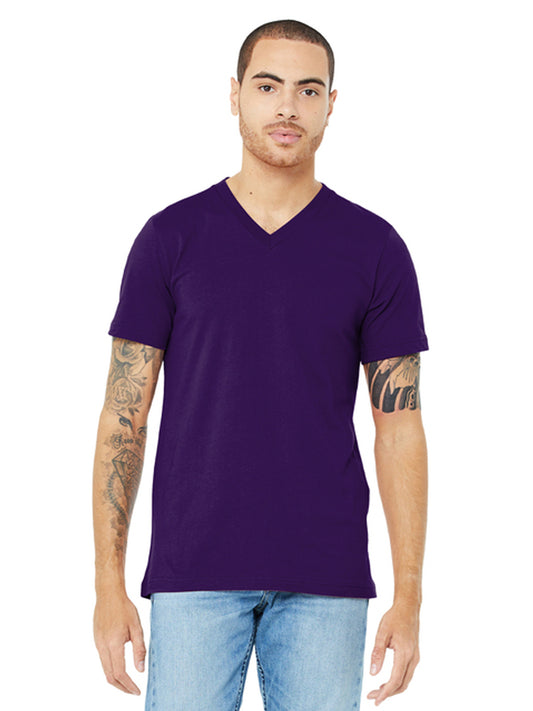 Unisex Pocketless V-Neck Tee - BC3005 - Team Purple