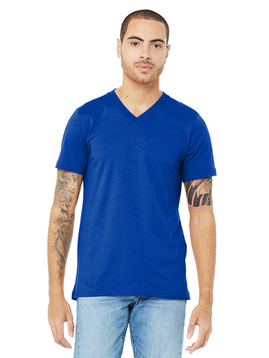 Unisex Pocketless V-Neck Tee - BC3005 - True Royal
