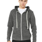 Unisex 2-Pocket Sponge Fleece Full-Zip Hoodie - BC3909 - Grey Triblend