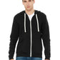 Unisex 2-Pocket Sponge Fleece Full-Zip Hoodie - BC3909 - Solid Black Triblend