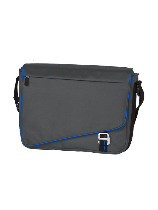 Transit Messenger Bag - BG302 - Deep Smoke/Royal