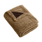 Unisex 1-Pocket Faux Fur Blanket - BP45 - Fawn/ Espresso Brown