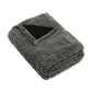 Unisex 1-Pocket Faux Fur Blanket - BP45 - Shadow Grey/ Deep Black