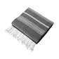 Unisex Stripe Pattern Cali Throw Blanket - BP90 - Deep Black/ White