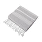 Unisex Stripe Pattern Cali Throw Blanket - BP90 - Monument Grey/ White