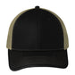Unisex Snapback Cap - C112 - Black/ Tan