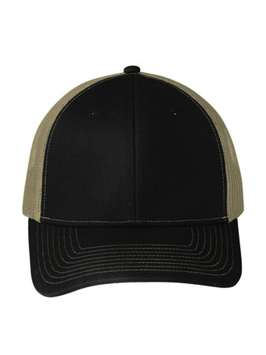 Unisex Snapback Cap - C112 - Black/ Tan